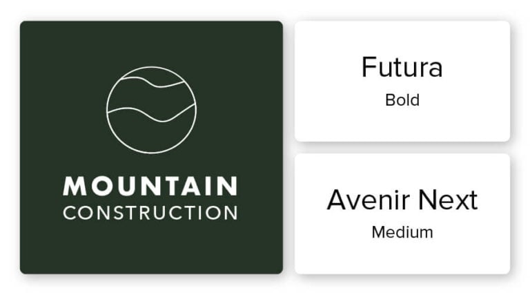 construction logo font combination