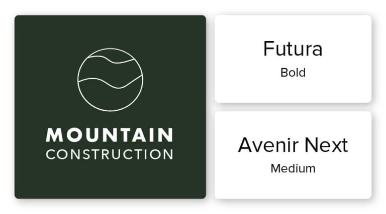 combinação de fonte do logotipo de construção