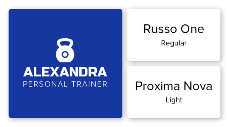 personal trainer logo font combination