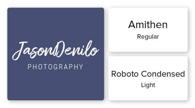 photography logo font combination