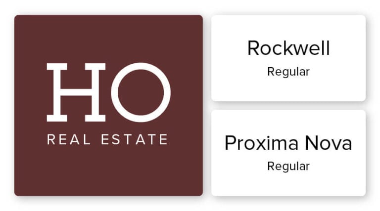 real estate logo font combination