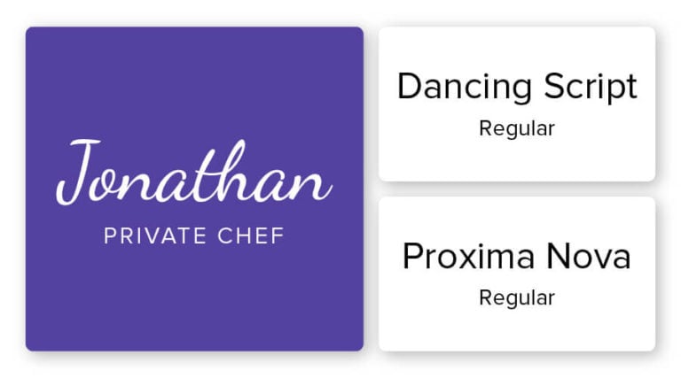 restaurants logo font combination