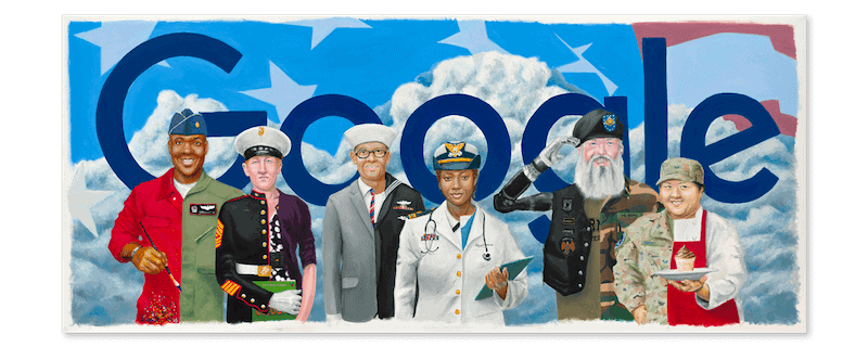 google veterans day logo