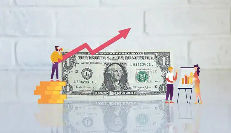 A one dollar American bill