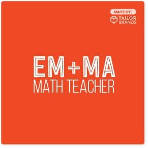 Em+Ma Logotipo do professor de matemática