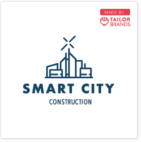 construção logo - smart city