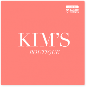 exemplo de logotipo - Kim's boutique