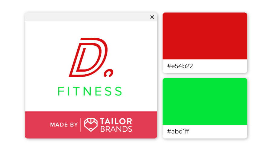 fitness logo with red