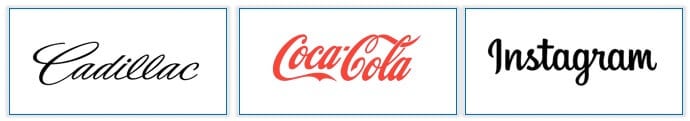 brands with script fonts