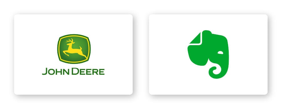 2 john deere tone badge emblem/sticker-various colours & sizes 