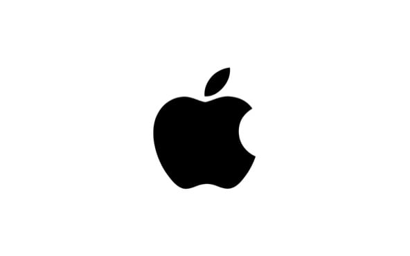 black apple logo