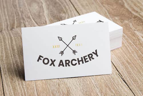 boutique logo on business card