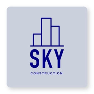 Sky logo de construção