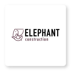 elephant logotipo da construção