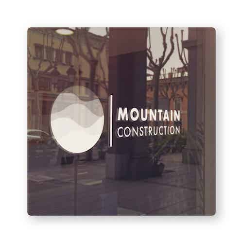 Mountain construction logo