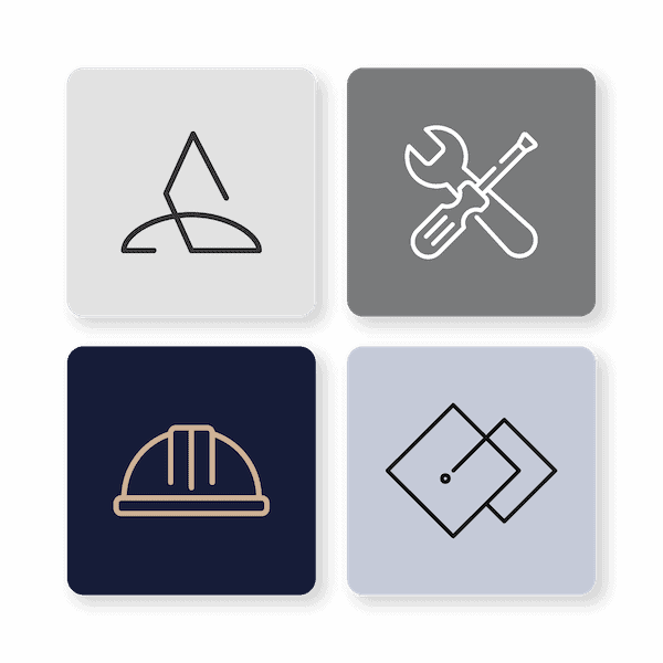 Icons for construction logos
