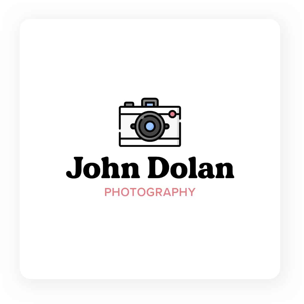 Photography logo with camera icon