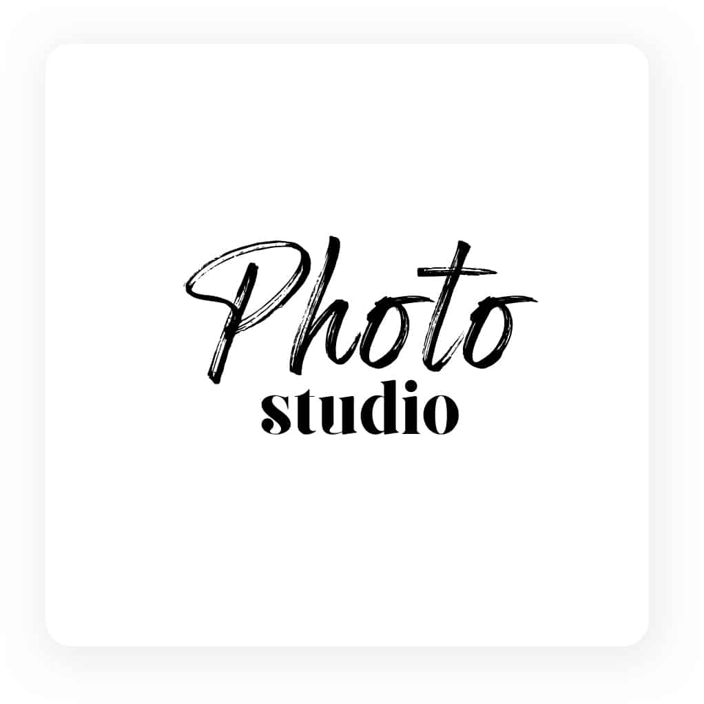 typographic photography logo