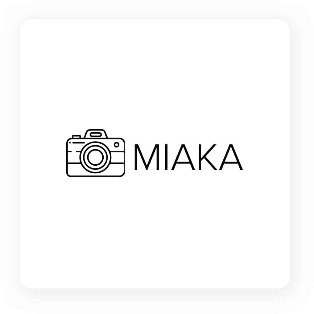 Photography logo with camera icon