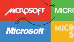 Microsoft logo evolution