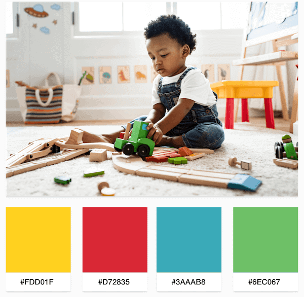 kids fashion brand color palette