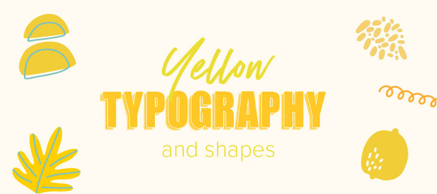 Yellow logo elements