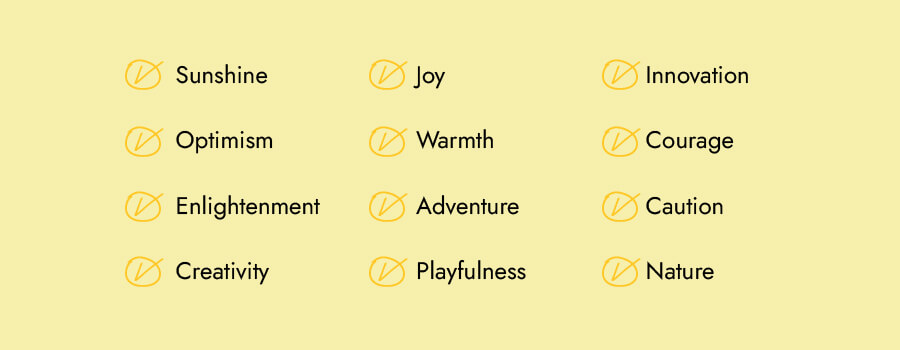 yellow logos attributes