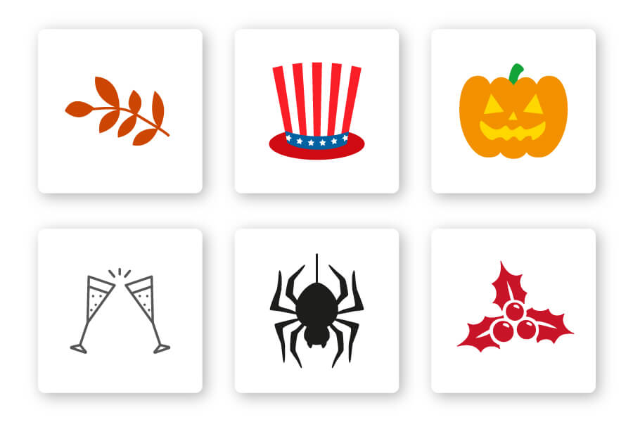 seasonal logo icons