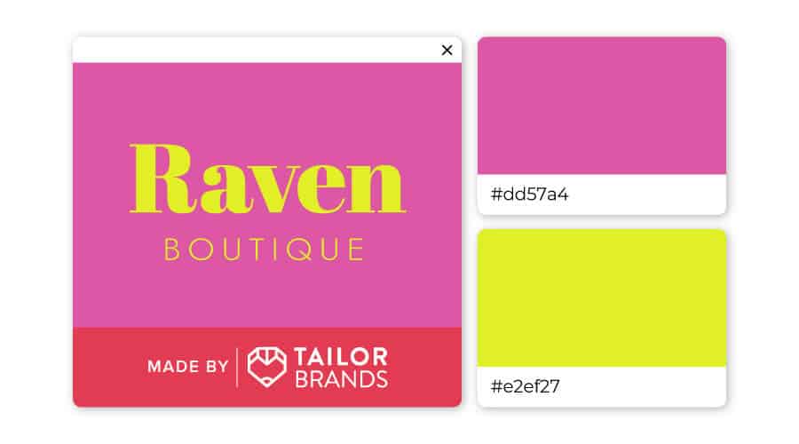 Color combinations for pink logos