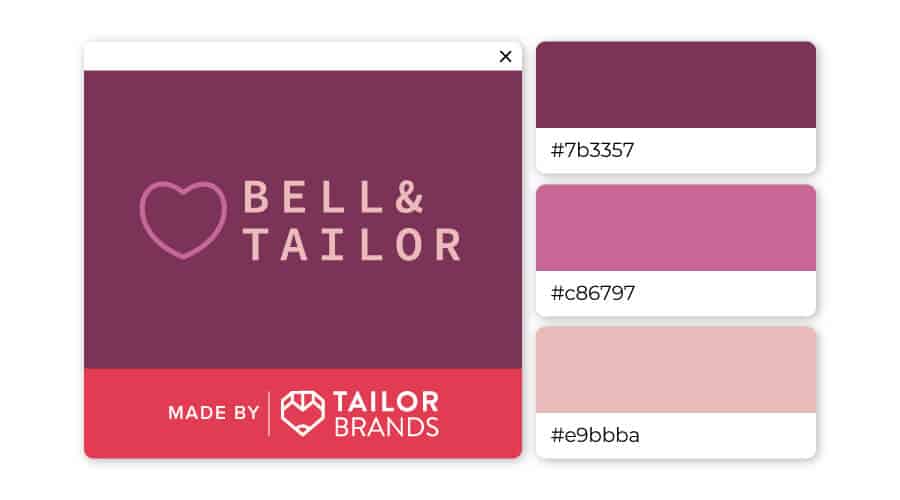 Color combinations for pink logos