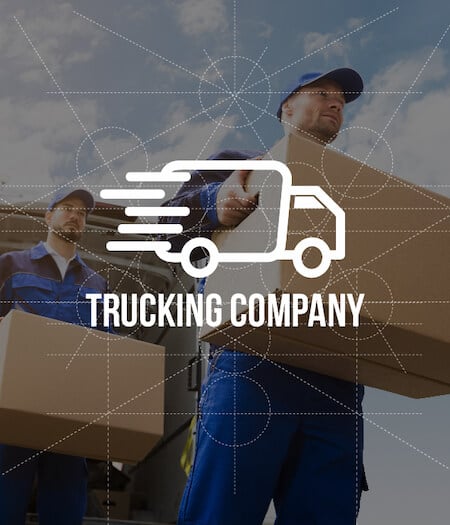 trucking logo layout