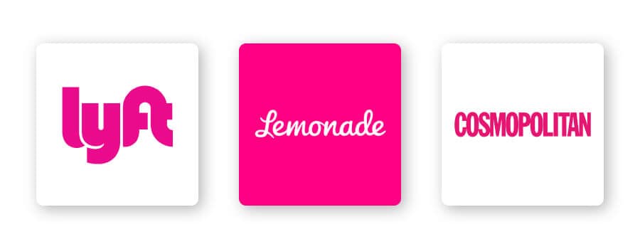 Pink logo examples