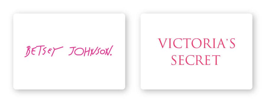 Pink logo examples