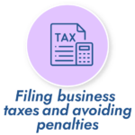 filing business taxes, getting deductions, and avoiding penalties