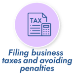 filing business taxes, getting deductions, and avoiding penalties