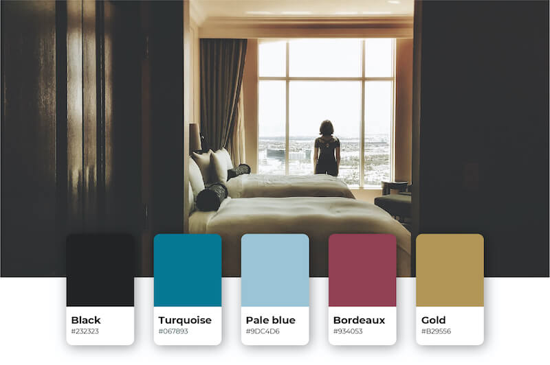 color palette for hotel logos