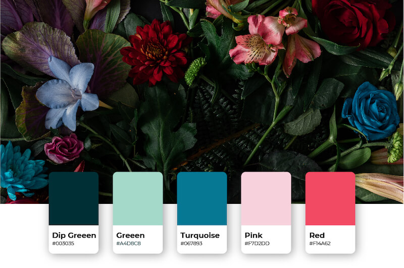 color palette for flower logos