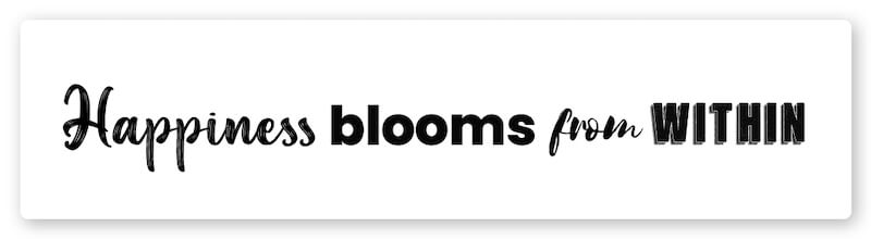 flower logo font choice