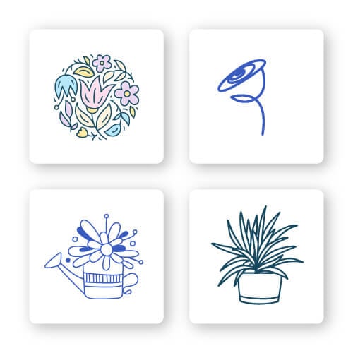 flower logo icon examples