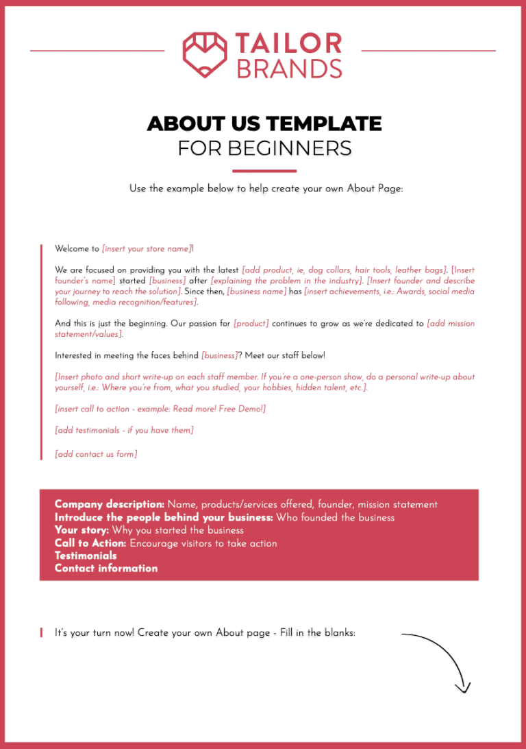 How to Write a Killer About Page | Tailor Brands