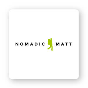 nomadic matt blog logo