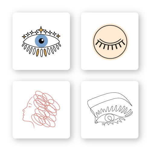 eyelash logo icons