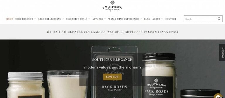 Candle business website