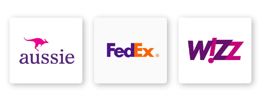Purple logos
