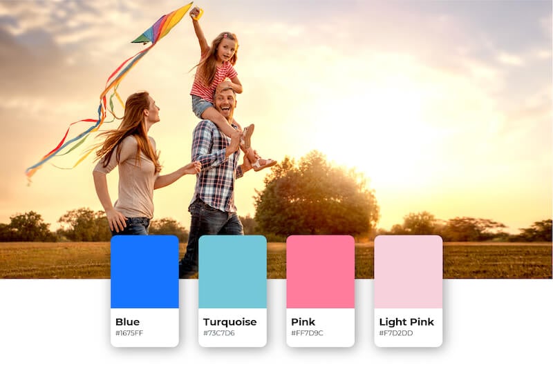 color palette for family logos