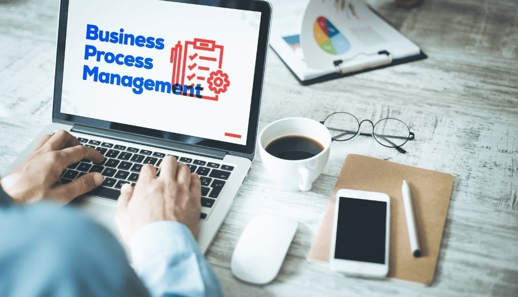 Laptop managing business processes