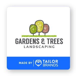 garden and trees landscaping logo