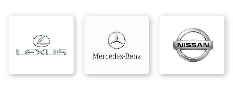 Grey car logos