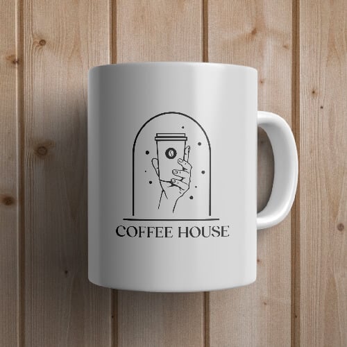 Coffee house logo mockup
