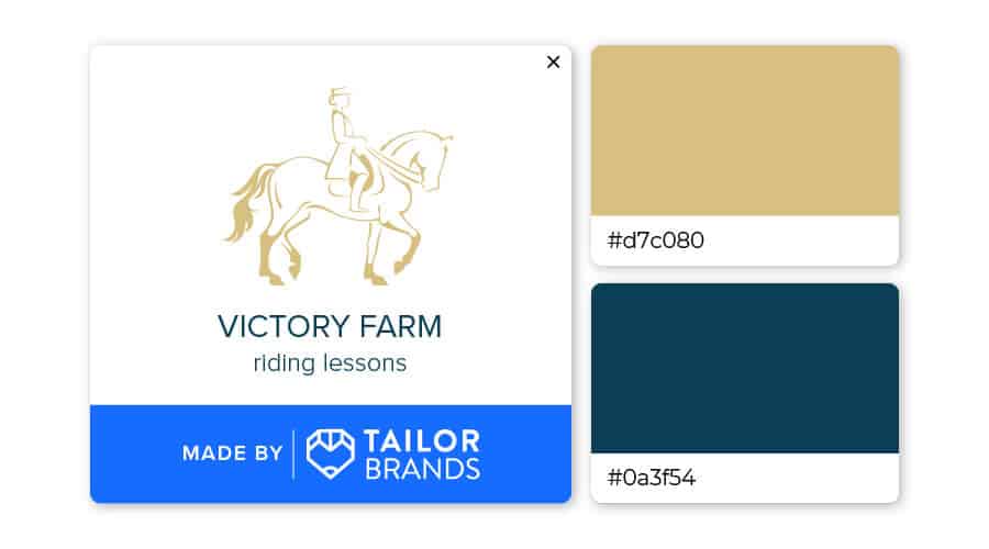 gold logo color palette